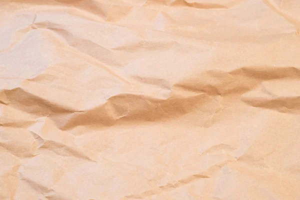 Closeup of brown wrinkled paper background — Stock Photo, Image