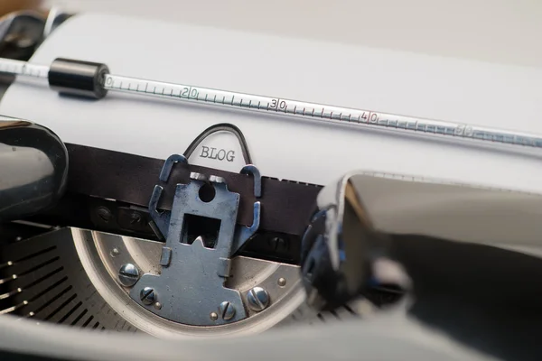 Texto del blog sobre máquina de escribir retro — Foto de Stock