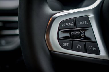 Modern bir arabada bazı detaylar.