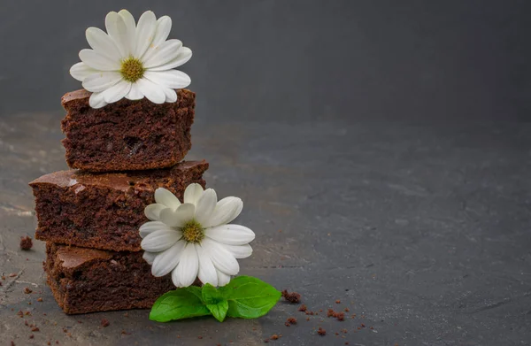 Glutenfreie Hausgemachte Schokoladenkuchen Brownie — Stockfoto