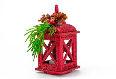 Noel Süslemesi Kırmızı Fener Süslemesi.