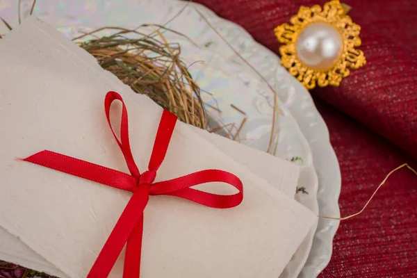 Tradycyjne Wschodnioeuropejskie Święta Bożego Narodzenia Talerzu Sianem — Zdjęcie stockowe