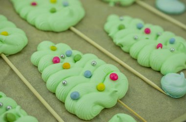 homemade meringue, a sweet made from egg white and sugar