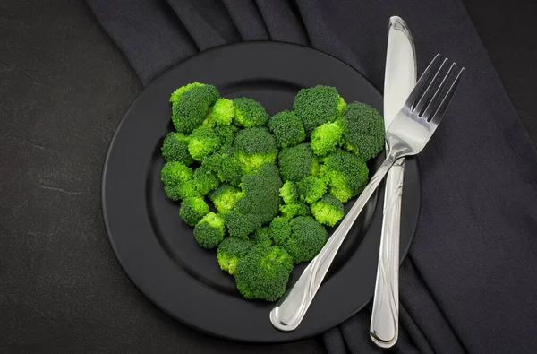 Fond Alimentaire Sain Avec Brocoli Vert Frais — Photo