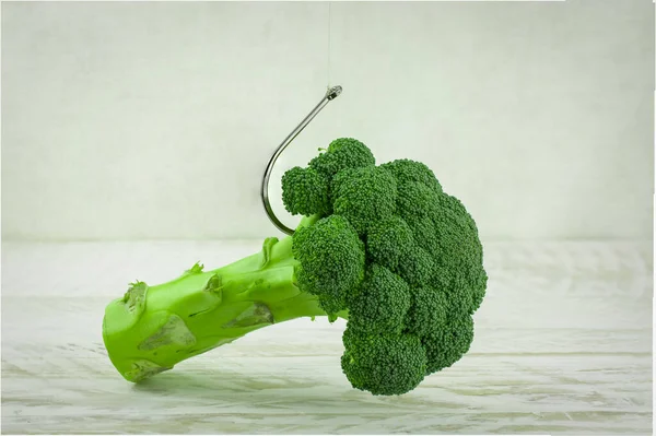 Sfondo Cibo Sano Con Broccoli Verdi Freschi — Foto Stock