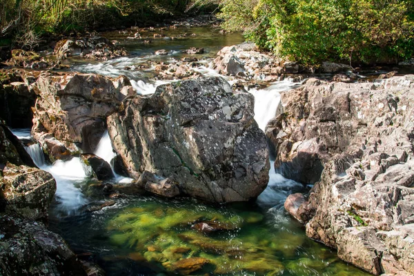 Small River Mountains Clear Water Wales — Stock Photo, Image