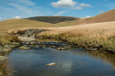 Birleşik Krallık 'taki Snowdonia Ulusal Parkı' nda dağ bulutları