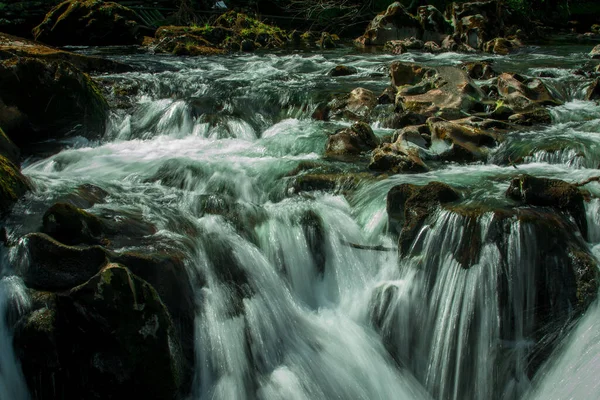 Ein Kleiner Fluss Den Bergen Mit Klarem Wasser Wales — Stockfoto