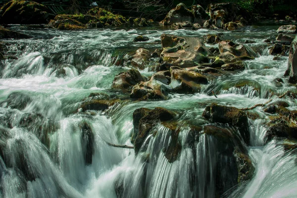 Ein Kleiner Fluss Den Bergen Mit Klarem Wasser Wales — Stockfoto