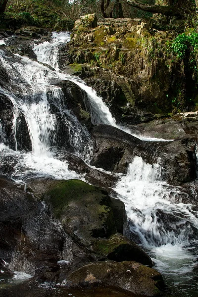 Ein Kleiner Fluss Den Bergen Mit Klarem Wasser Wales — Stockfoto