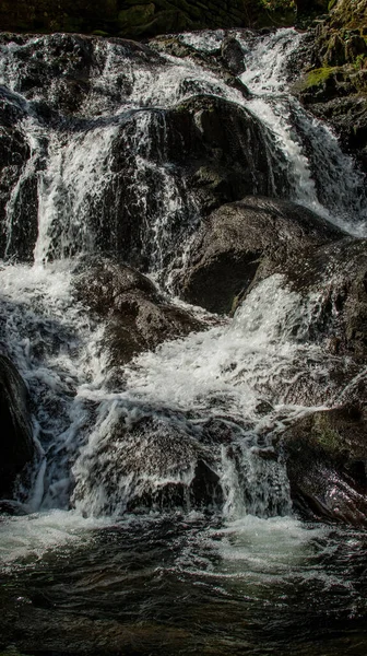 Ein Kleiner Fluss Den Bergen Mit Klarem Wasser Wales — Stockfoto