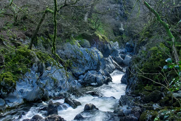 Small River Mountains Clear Water Wales — Stock Photo, Image