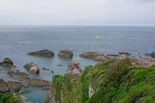 Landscape Green Hills North Devon Sea — Stock Photo, Image