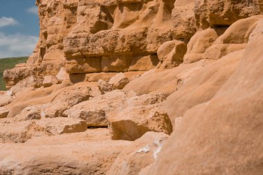 Hive Beach 'teki uçurum dokusu, Burton Bradstock, Bridport, Do