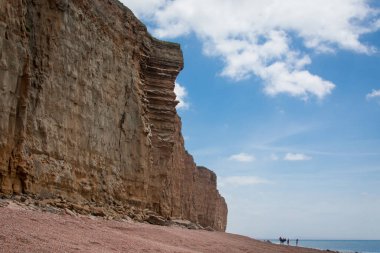 Hive Sahili, Bridport, Dorset, uçurumların manzarası.