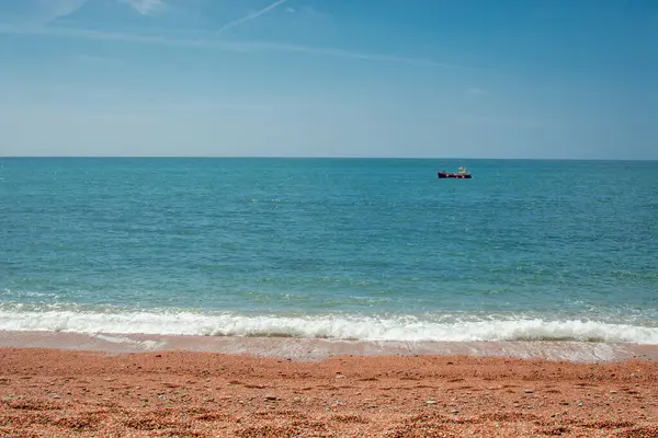 Atlantische Oceaan Golven Komen Aanrollen Een Strand Engeland — Stockfoto