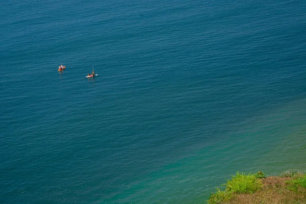 Atlantikwellen Rollen Einem Strand England — Stockfoto