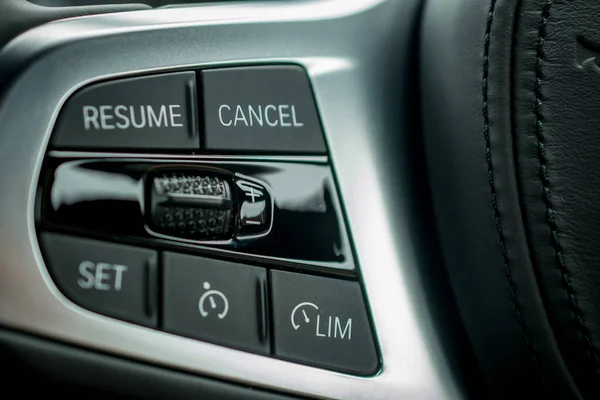 Cruise Control Stick Die Zich Achter Het Stuur Bevindt — Stockfoto