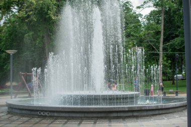 Druskininkai, Litvanya spa Park'ta müzik çeşme.