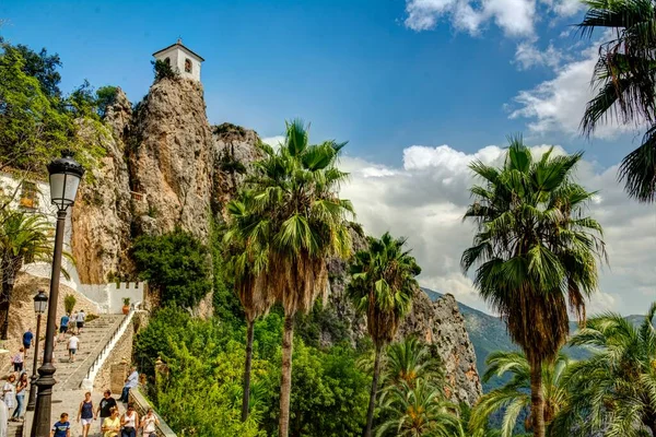 Este Paisaje Pertenece Municipio Alicantino Guadalest Ella Puede Ver Campanario — Foto de Stock