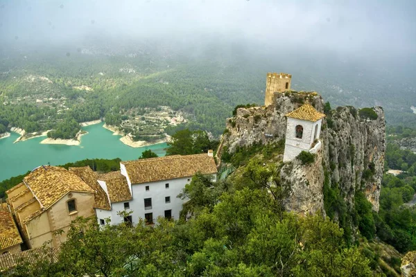 Tato Krajina Patří Obci Alicante Guadalest Španělsko Něm Vidět Hrad — Stock fotografie