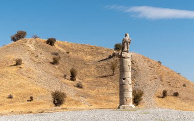 Guzeldere Şelalesi, sık bir orman olan Duzce, Türkiye 'de ağaçların arasından çağlayan bir şelale.