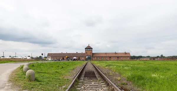 Auschwitz Polonia Septiembre 2021 Puerta Principal Del Campo Concentración Auschwitz —  Fotos de Stock