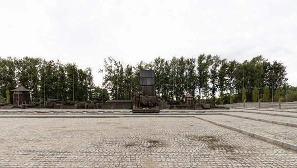 Auschwitz Lengyelország 2021 Szeptember Tér Auschwitz Birkenau Náci Haláltábor Áldozatainak — Stock Fotó