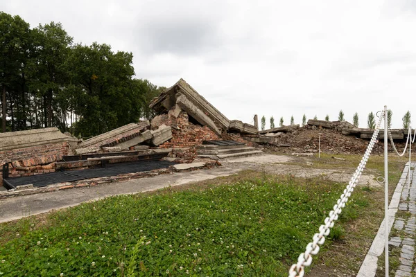 Auschwitz Polonia Septiembre 2021 Ruinas Del Crematorio Campo Exterminio Auschwitz —  Fotos de Stock