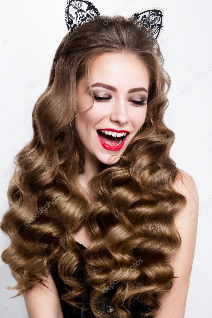 Romantic wavy hair Stock Photos, Royalty Free Romantic wavy hair Images |  Depositphotos