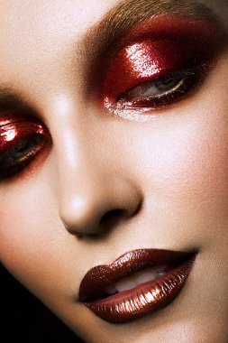 güzel bir kadın modeli Bayan şehvetli glamour portresi