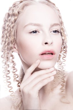 gizemli albino kadın portresi