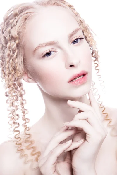 Portrait de mystérieuse femme albinos — Photo