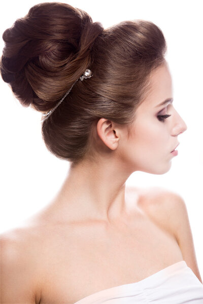 Beauty fashion model girl with bright makeup