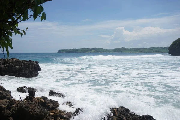 Blitar Doğu Java Endonezya Daki Güzel Tambakrejo Plajı — Stok fotoğraf