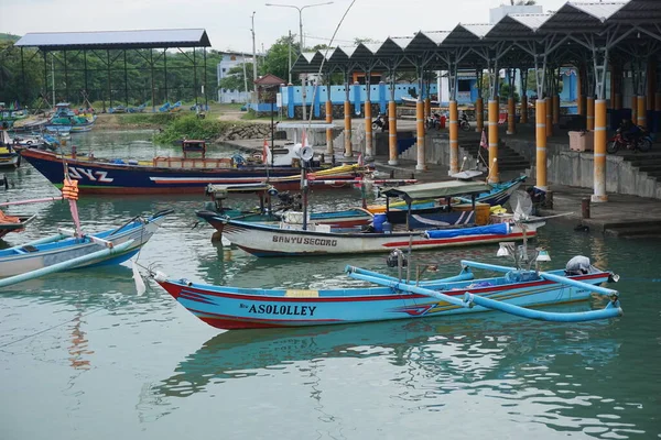 Blitar Java Oriental Indonesia Abril 2021 Barco Playa Tambakrejo — Foto de Stock