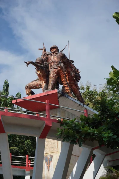 Blitar Doğu Java Endonezya Nisan 2020 Trisula Anıtı Mızrak Anıtı — Stok fotoğraf