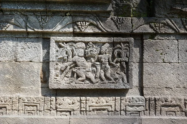 Kediri East Java Indonesia March 2021 Relief Stone Surowono Temple — 스톡 사진