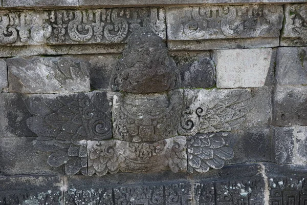 Alívio Antigo Pedra Templo Penatarano Blitar Java Oriental Indonésia — Fotografia de Stock