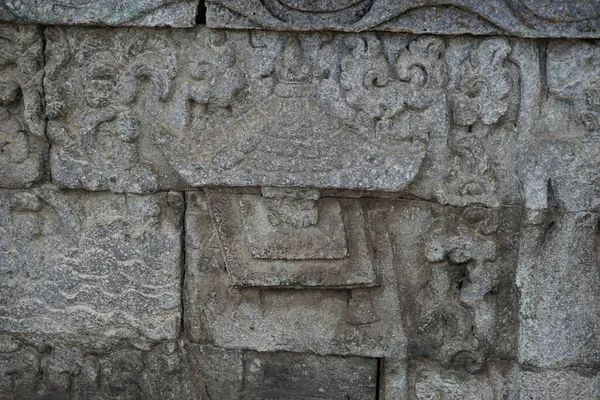 Ancien Relief Sur Pierre Temple Penataran Blitar Java Oriental Indonésie — Photo