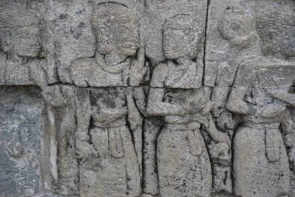 Alívio Antigo Pedra Templo Penatarano Blitar Java Oriental Indonésia — Fotografia de Stock