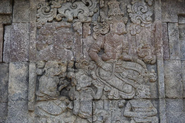 Blitar Ostjava Indonesien April 2021 Antikes Relief Auf Dem Stein — Stockfoto