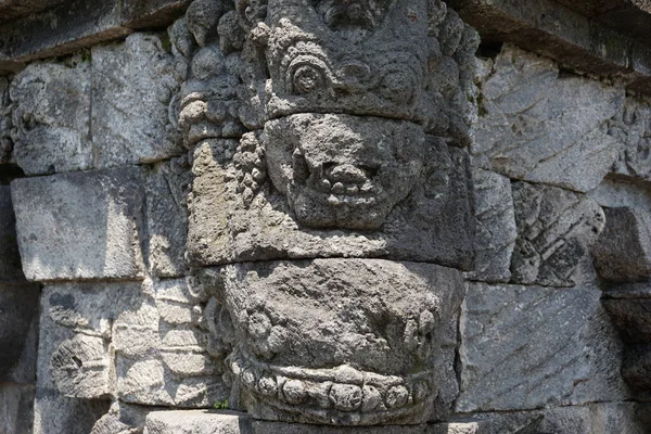 Blitar Java Oriental Indonésia Abril 2021 Ancient Relief Stone Penataran — Fotografia de Stock