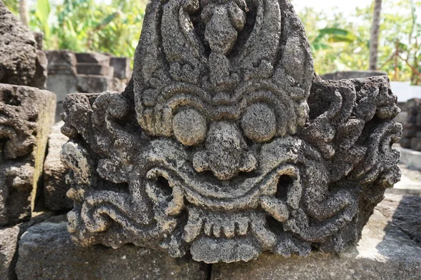 Blitar Java Oriental Indonésia Abril 2021 Esculpir Pedra Templo Simping — Fotografia de Stock