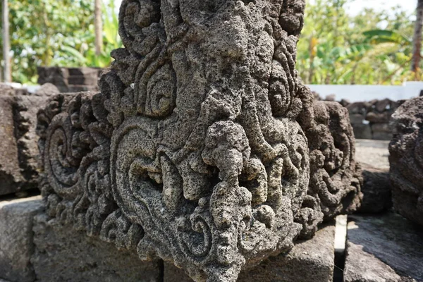 Blitar Java Oriental Indonesia Abril 2021 Talla Piedra Templo Simping —  Fotos de Stock