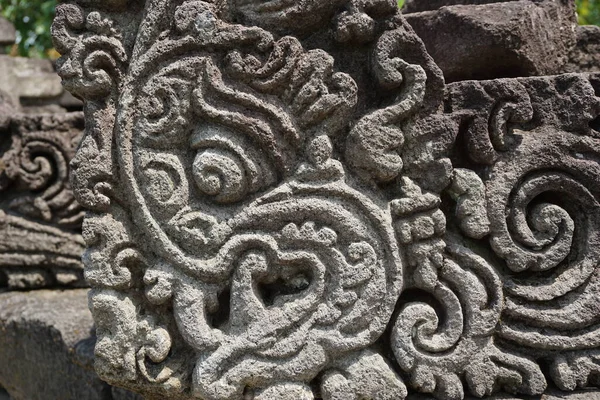 Blitar East Java Indonesia April 25Th 2021 Carving Stone Simping — Stock Photo, Image