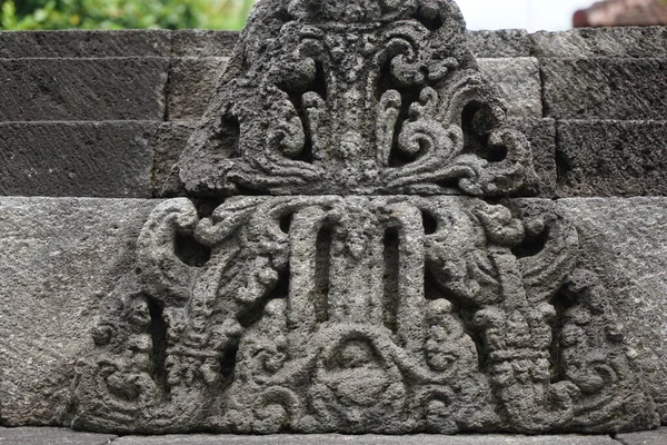 Blitar Java Oriental Indonésia Abril 2021 Esculpir Pedra Templo Simping — Fotografia de Stock