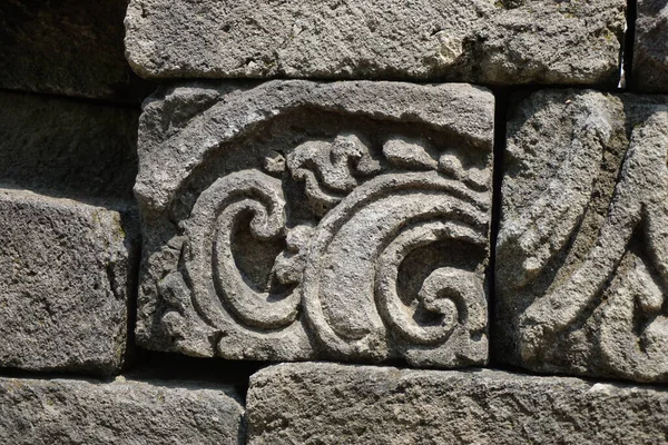 Blitar East Java Indonesia April 25Th 2021 Carving Stone Simping — Stock Photo, Image