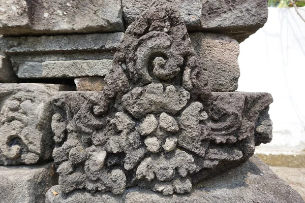 Blitar East Java Indonesia April 25Th 2021 Carving Stone Simping — Stock Photo, Image