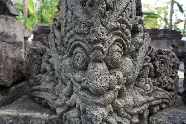 Blitar Java Oriental Indonésia Abril 2021 Esculpir Pedra Templo Simping — Fotografia de Stock